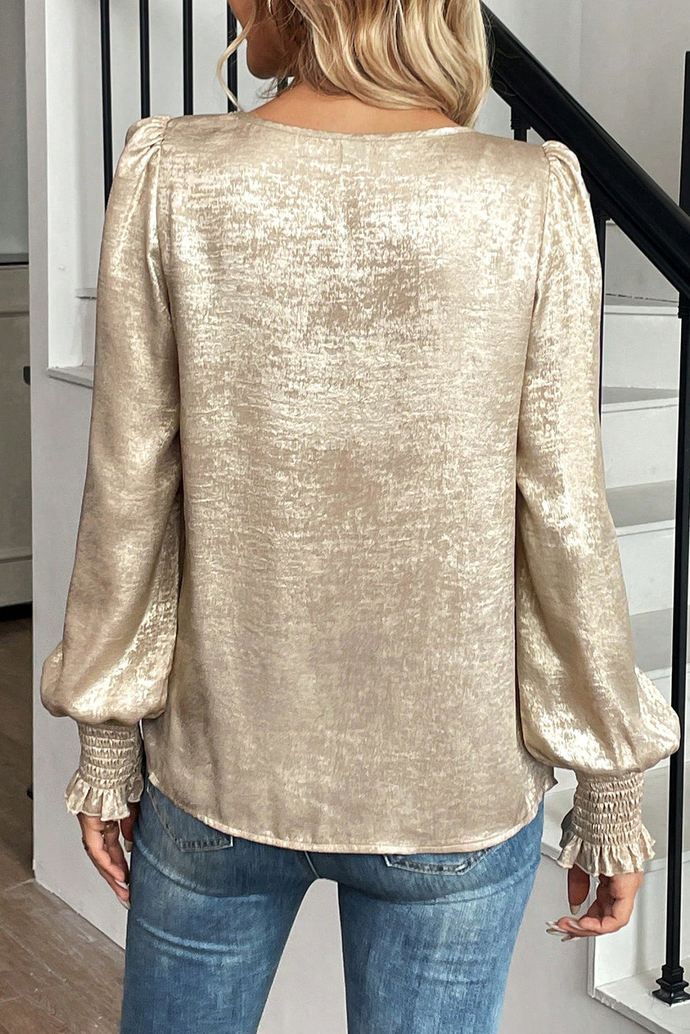Soft Glow Smocked Blouse