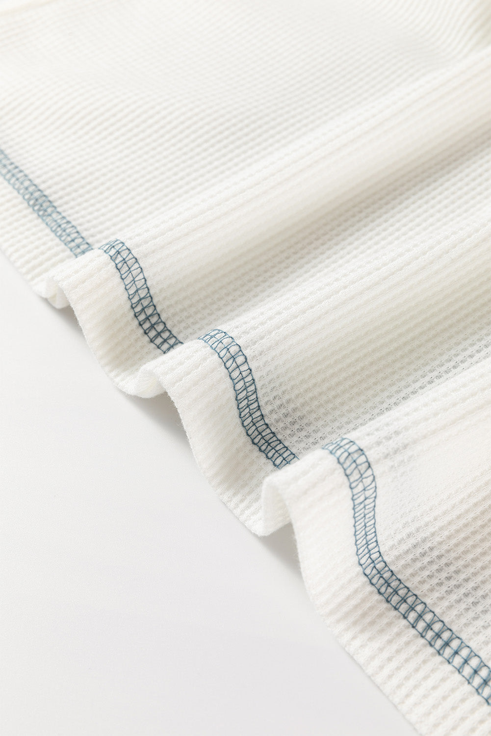 Coastal Bloom Waffle Knit Raglan Top